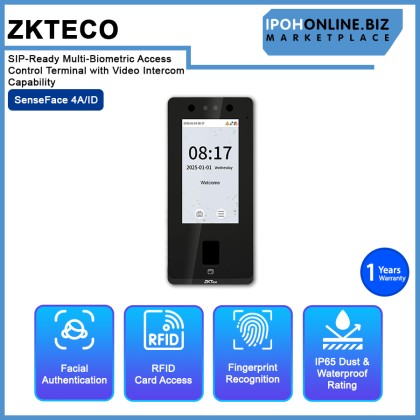 ZKTECO SENSEFACE 4A SIP-Ready Multi-Biometric Access Control Terminal with Video Intercom Capability